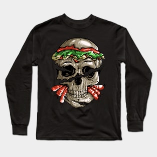 burger skull Long Sleeve T-Shirt